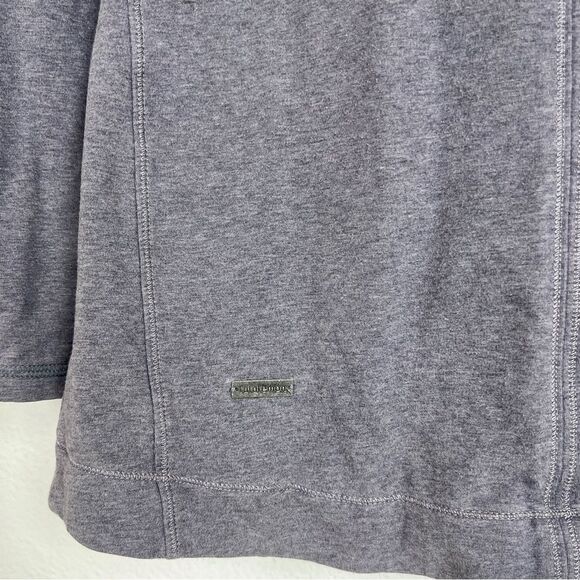 Lululemon ‘Method Wrap’ Gray Cowl Neck Asymmetrical Zip Up Jacket - Picture 8 of 10